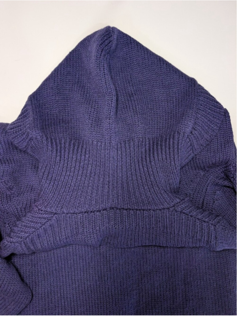 Zero + Maria Cornejo Merino Wool Hooded Zip Cardigan Purple Ruched S - Picture 15 of 16